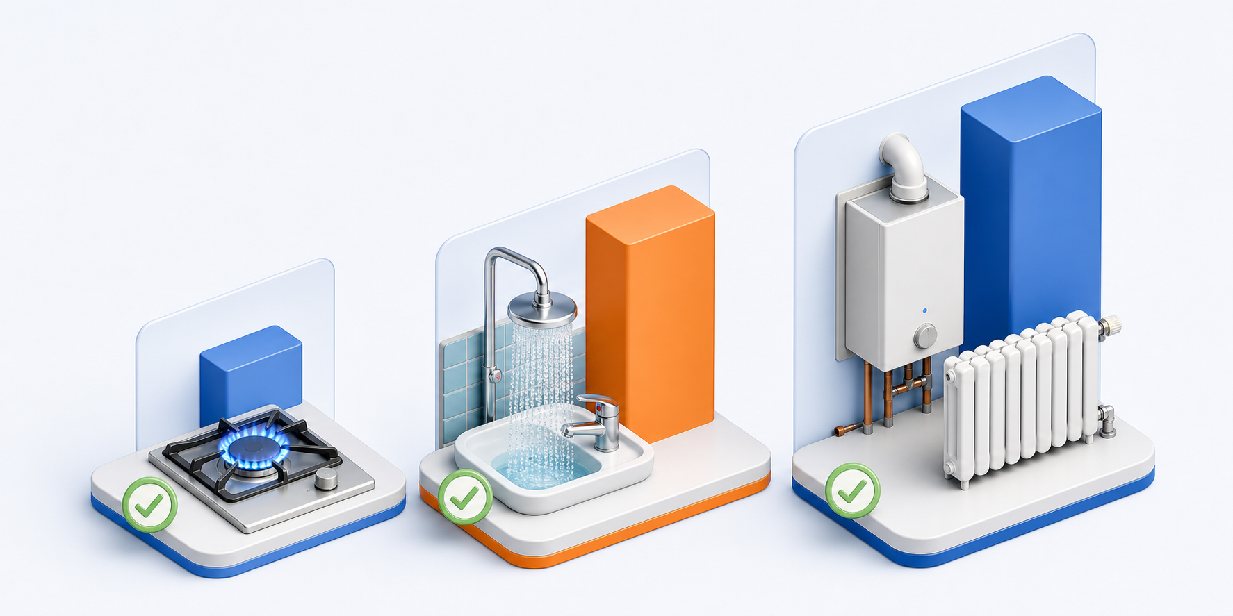Infographie sur les usages et classes de consommation du gaz